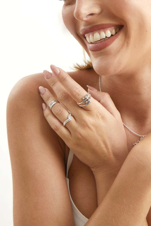 anillo ajustable plata midi pie