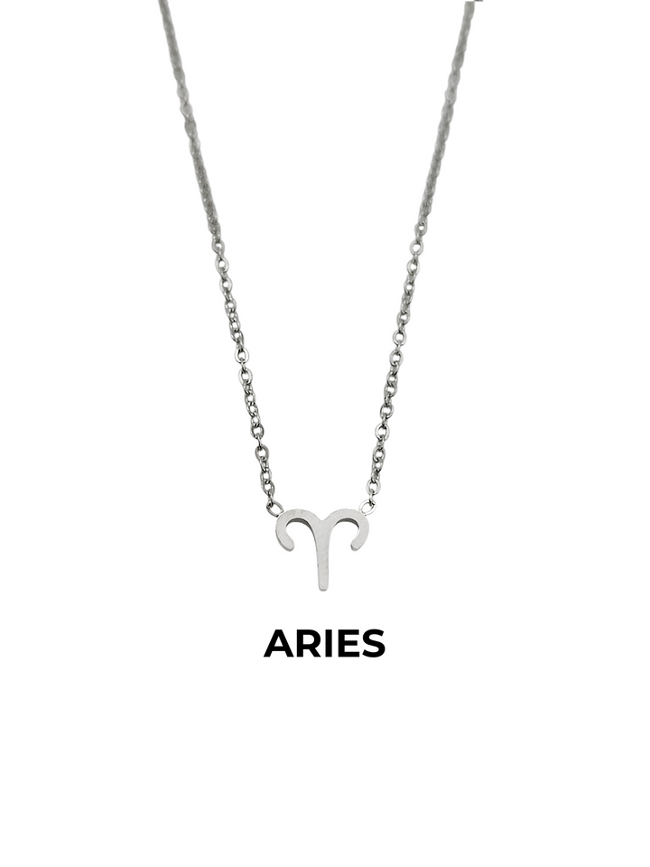 collar horoscopo aries zodiaco acero