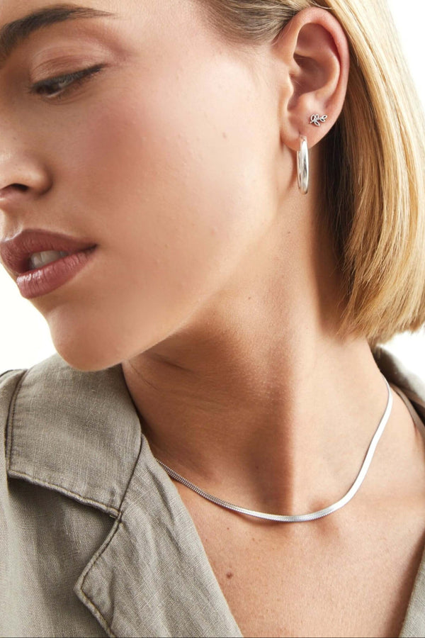 collar basico acero plano cadena lisa 