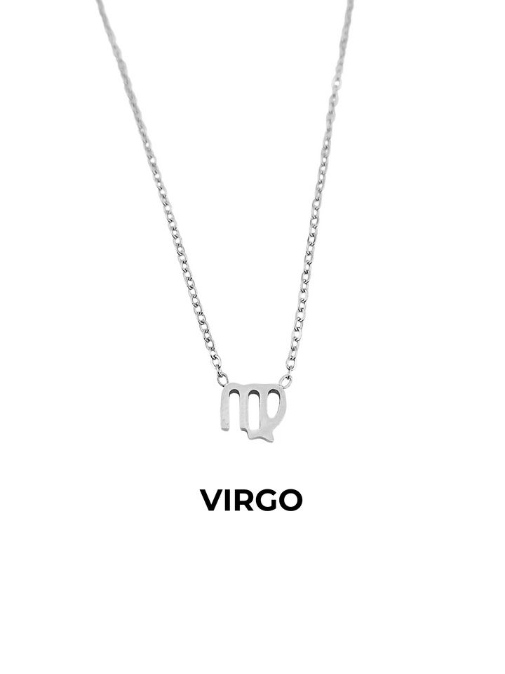 collar horocopo virgo acero plateado zodiaco