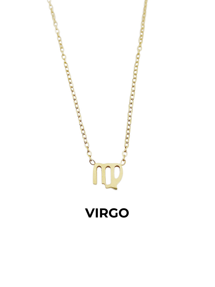 collar acero dorado horoscopo zodiaco virgo