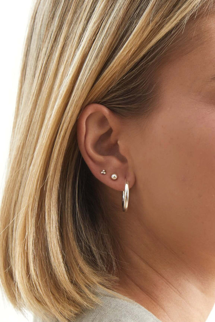 pendientes mini indi bolitas plata