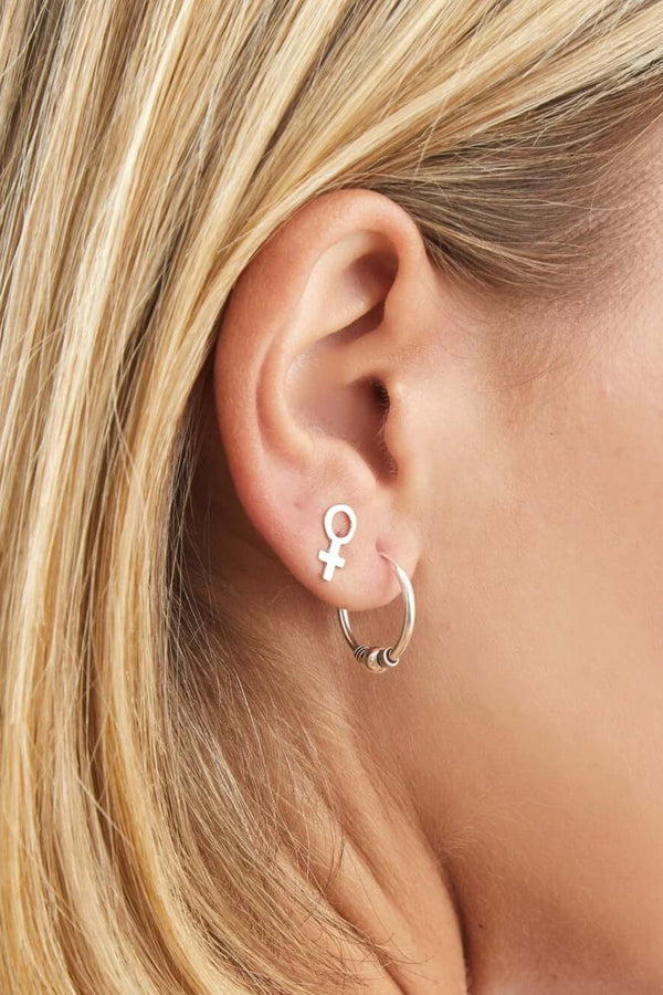 pendientes simbolo mujer plata feminismo feminista empoderamiento