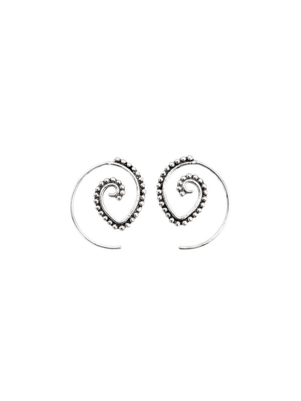 pendientes espiral plata