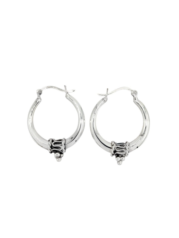 aros plata etnicos bali