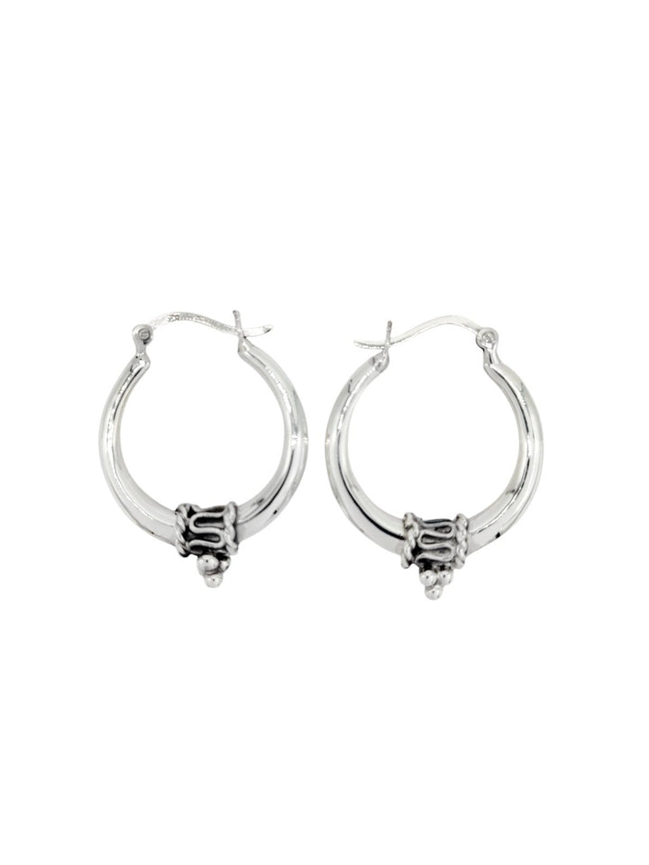 aros plata etnicos bali