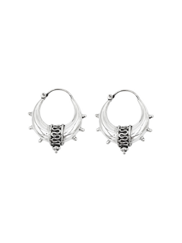 aros plata bali boho 