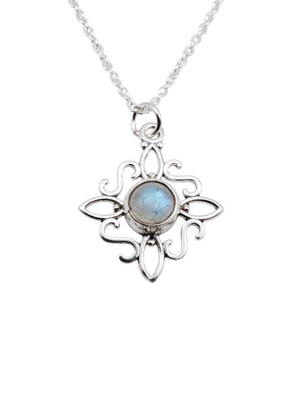 Collar Nudo de Bruja Piedra de Luna