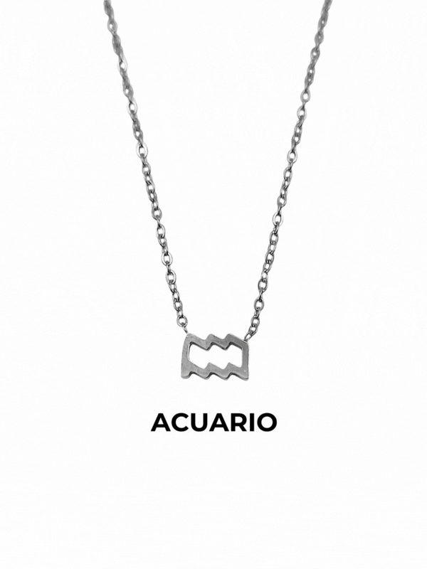 Collar Horóscopo plateado