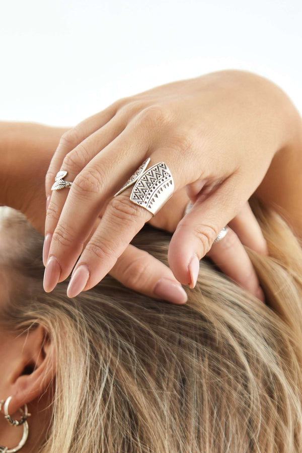 anillo plata etnica boho tribal tribu karen