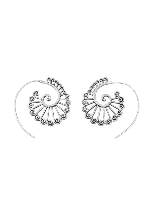 pendientes espiral plata